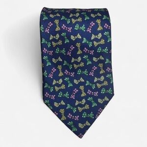 Dior Blue Tie with Multicolor Bowtie Pattern